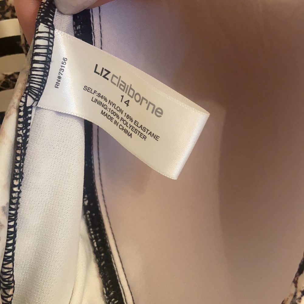 LIZ CLAIBORNE SNAKE PRINT TANKINI SWIM TOP SZ 14 NEW Snakeskin - Picture 11 of 13